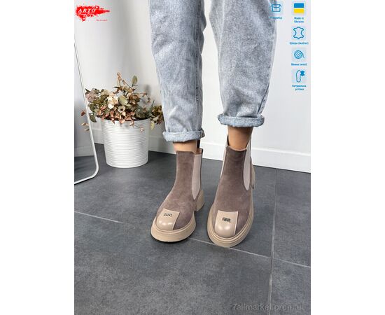 Черевики жіночі стильні Зима 105 кофе з. хутро (6 пар р.36-41) "ARTO" недорого оптом від прямого постачальника, зображення 4