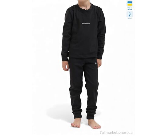 Фотография Термобельё детское Зима Дитяча термо білизна хлопчик CLM чорний (4 шт. р.сетка 104-122) "Sport style" недорого оптом от прямого поставщика, изображение 2