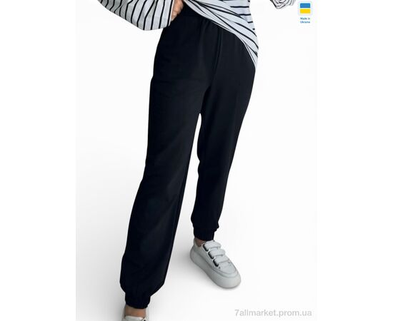 Спортивні штани жіночі Весна/осінь 10055 чорний (4 шт. р.сітка2XL-4XL) "Margo" недорого оптом від прямого постачальника, зображення 2