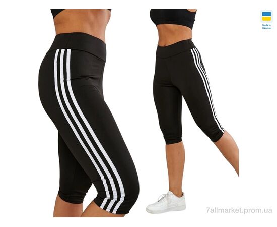 Фотография Капри женские Лето 066 чорний (4 шт. р.сетка XL-4XL) "Sport style" недорого оптом от прямого поставщика, изображение 2