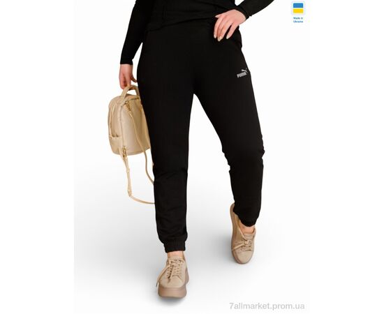 Спортивні штани жіночі Весна/осінь 10231PU чорний (4 шт. р.сіткаS-XL) "Sport style" недорого оптом від прямого постачальника, зображення 2
