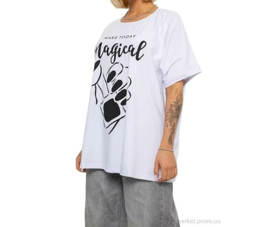 Фотография Футболка женская Лето 6605 білий (4 шт. р.сетка 2XL-4XL) "Massmag" недорого оптом от прямого поставщика, изображение 2