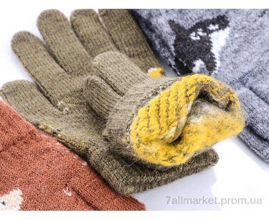 Рукавички для дітей Зима A635M mix-old (12 шт. р.сітка3-5) "KUINH" недорого оптом від прямого постачальника, зображення 2