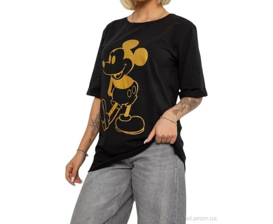 Фотография Футболка женская Лето 1023 чорний (4 шт. р.сетка S-M) "Massmag" недорого оптом от прямого поставщика, изображение 2