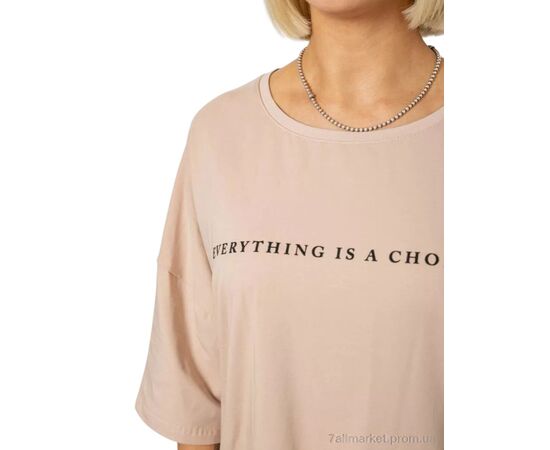 Фотография Футболка женская Лето 2020 бежевий (4 шт. р.сетка L-XL) "Massmag" недорого оптом от прямого поставщика, изображение 2