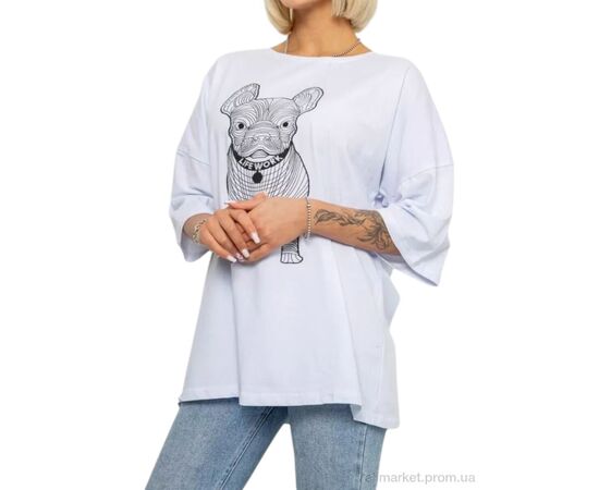 Фотография Футболка женская Лето 3008 білий (4 шт. р.сетка 4XL-5XL) "Massmag" недорого оптом от прямого поставщика, изображение 2