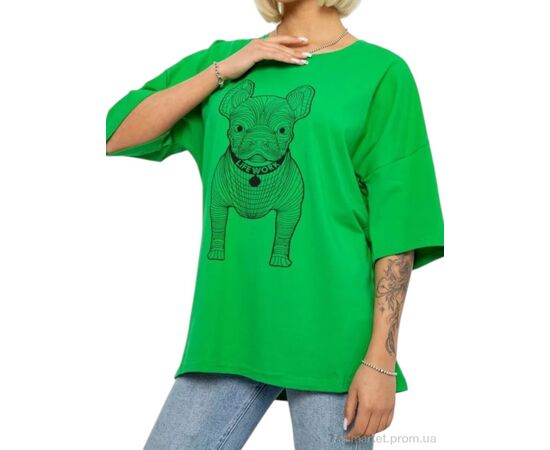 Фотография Футболка женская Лето 3008 зелений (4 шт. р.сетка 4XL-5XL) "Massmag" недорого оптом от прямого поставщика, изображение 2