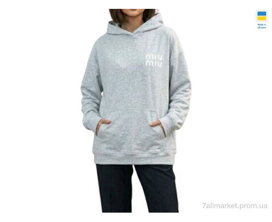 Батник жіночий Весна/осінь 115MU св.сірий (4 шт. р.сіткаS-XL) "Sport style" недорого оптом від прямого постачальника, зображення 2