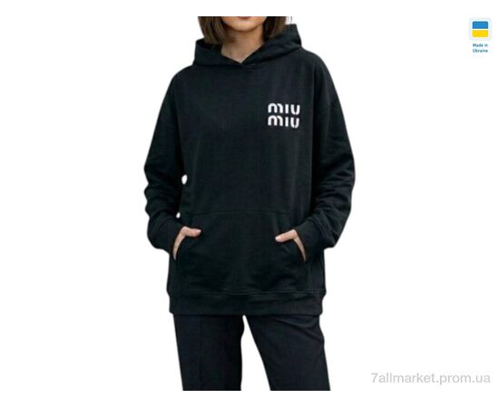 Батник жіночий Весна/осінь 115MU чорний (4 шт. р.сіткаS-XL) "Sport style" недорого оптом від прямого постачальника, зображення 2