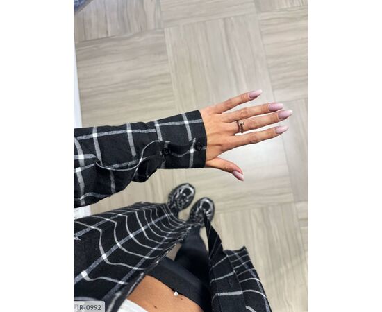 Фотография Женская фланелевая рубашка в клетку р.УНИВЕРСАЛЬНЫЙ "ANNVER" купить недорого от прямого поставщика, изображение 2