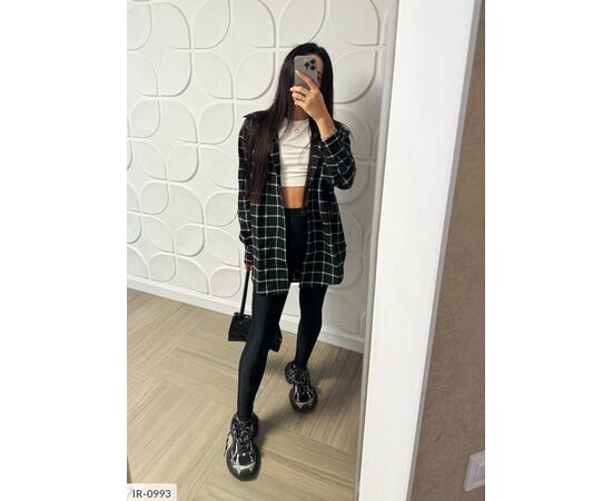 Фотография Женская фланелевая рубашка в клетку р.УНИВЕРСАЛЬНЫЙ "ANNVER" купить недорого от прямого поставщика, изображение 5