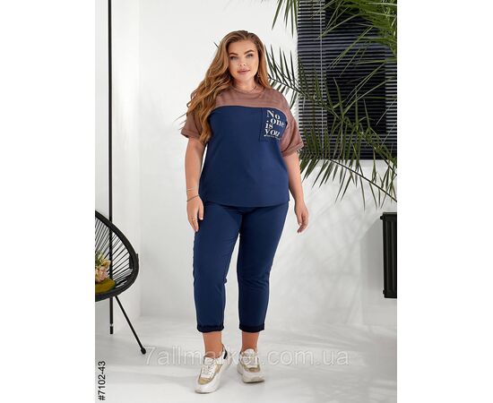 Фотография Спортивний костюм жіночий двунитка батал 52,54,56,58,60 (3цв) "NOWEMBER" недорого от прямого поставщика, изображение 3