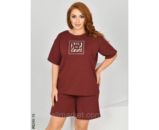 Фотография Спортивний костюм жіночий турецька двонитка напівбатал 48,50,52 (10цв) "NOWEMBER", изображение 10