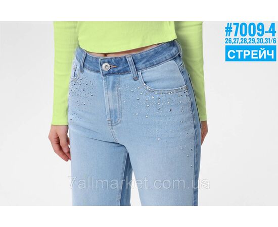 Фотография Двухцветные удлиненные шорты со стразами размерный ряд 26,27,28,29,30,31 "PARTNERS", изображение 3