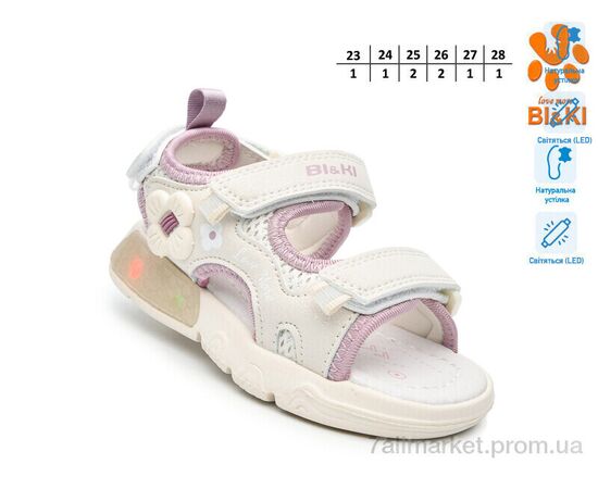 Босоніжки дитячі літні Літо B60040-B LED (8 пар р.23-28) "TOM.M" недорого оптом від прямого постачальника, зображення 2