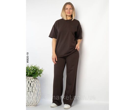 Фотография Спортивний костюм жіночий турецька двонитка напівбатал 46,48,50 (5цв) "NOWEMBER", изображение 2