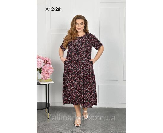 Фотография Платье женское домашнее р-ры 2XL-4XL (2цв) "FLOWER" купить недорого от прямого поставщика, изображение 2