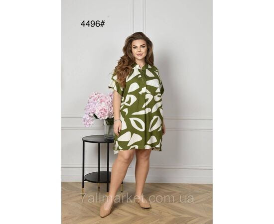 Фотография Платье-рубашка женское домашнее р-ры 2XL-4XL (4цв) "FLOWER" купить недорого от прямого поставщика, изображение 2