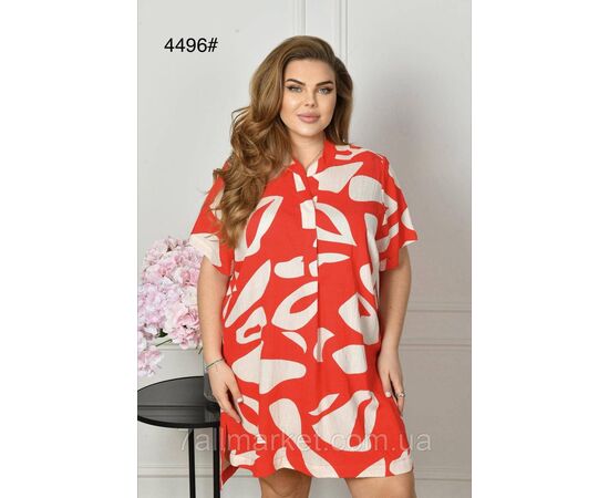 Фотография Платье-рубашка женское домашнее р-ры 2XL-4XL (4цв) "FLOWER" купить недорого от прямого поставщика, изображение 4