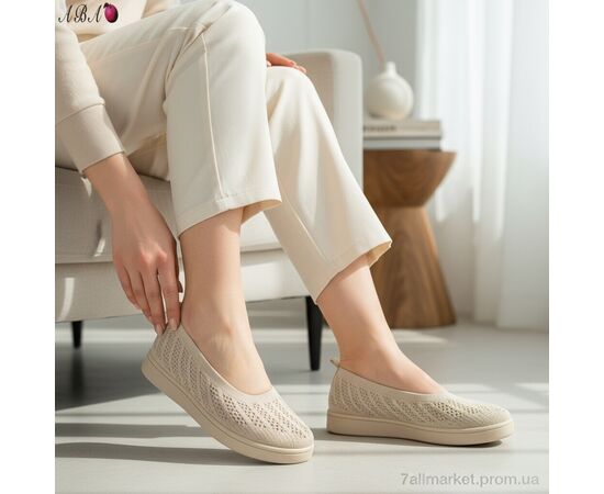 Балетки жіночі зручні Літо 5862-1-2 (8 пар р.36-41) "Aba" недорого оптом від прямого постачальника, зображення 2