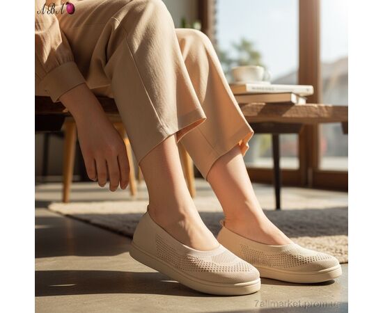 Балетки жіночі зручні Літо 5863-1-2 (8 пар р.36-41) "Aba" недорого оптом від прямого постачальника, зображення 2