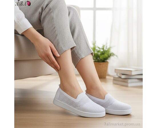 Сліпони жіночі тканинні Літо 5864-1-1 (8 пар р.36-41) "Aba" недорого оптом від прямого постачальника, зображення 2