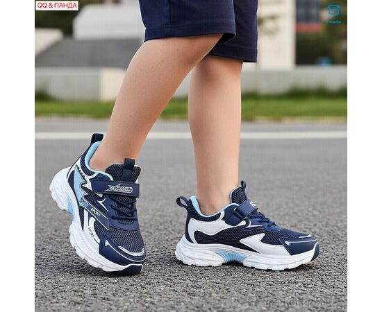 Фотография Кроссовки детские модные Весна/осень 6-142-3 (6 пар р.33-38) "QQ&Панда" недорого оптом от прямого поставщика, изображение 2