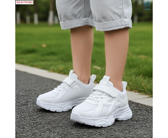 Фотография Кроссовки детские модные Весна/осень 5-72-5 (6 пар р.32-37) "QQ&Панда" недорого оптом от прямого поставщика, изображение 2