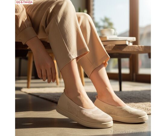 Фотография Балетки женские удобные Лето 5863-1-2 (8 пар р.36-41) "QQ&Панда" недорого оптом от прямого поставщика, изображение 2