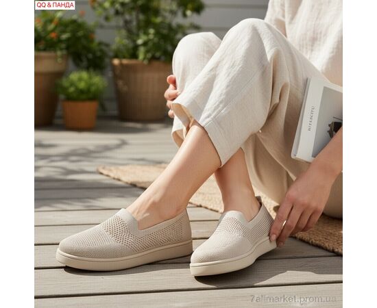 Фотография Слипоны женские тканевые Лето 5864-1-2 (8 пар р.36-41) "QQ&Панда" недорого оптом от прямого поставщика, изображение 2