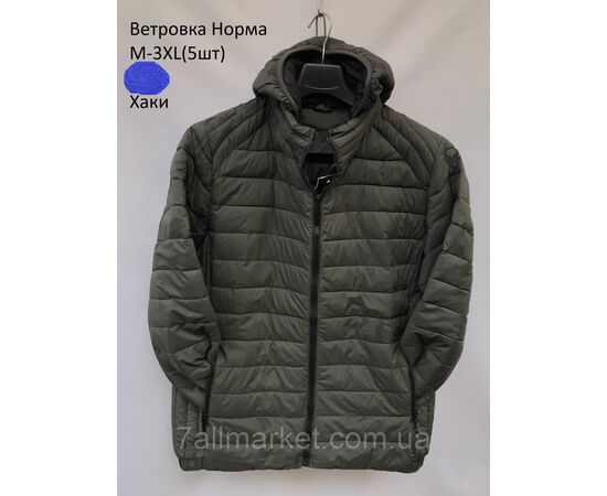 Фотография Ветровка мужская стеганная с капюшоном  р-ры M-3XL (3цв) "NEW NOCE" недорого от прямого поставщика, изображение 2