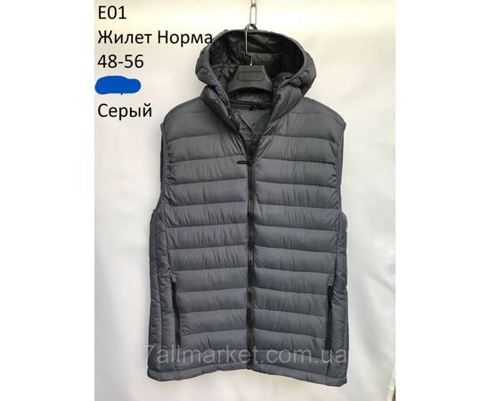 Жилетка демісезонна чоловіча стьобана р-ри 48-56 (3кв) "NEW NOCE" купити недорого від прямого постачальника, зображення 2