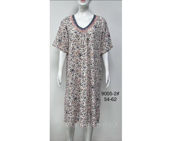 Фотография Ночная рубашка женская/батал размеры 54-62 (2цв)"FLOWER" купить недорого от прямого поставщика, изображение 2