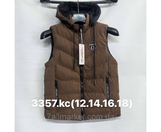 Фотография Жилетка детская демисезонная/двухстронняя на мальчика 6-11лет (3цв) "FUDIAO"недорого от прямого поставщика, изображение 2