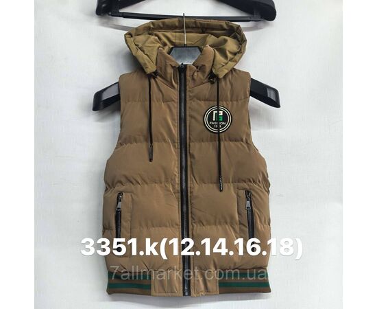 Фотография Жилетка детская демисезонная/двухстронняя на мальчика 6-11лет (3цв) "FUDIAO"недорого от прямого поставщика, изображение 2