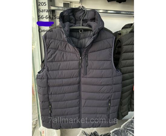 Жилетка демісезонна чоловіча стьобана батал р-ри 56-64 (3кв) "NEW NOCE" недорого від прямого постачальника, зображення 2
