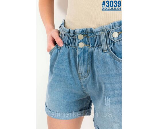 Фотография ШОРТИ ЖІНОЧІ З ПОЯСОМ НА РЕЗИНЦІ РОЗМІР 25,26,27,28,29,30 "PARTNERS" недорого от прямого поставщика, изображение 2