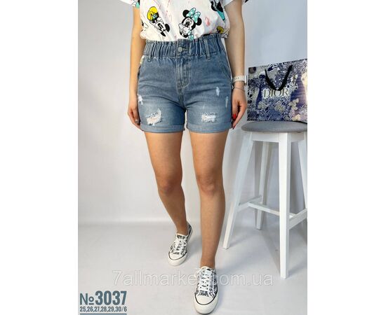 Фотография ЖІНОЧІ ДЖИНСОВІ ШОРТИ КОТОНОВІ РОЗМІР 25,26,27,28,29,30 "PARTNERS" недорого от прямого поставщика, изображение 2