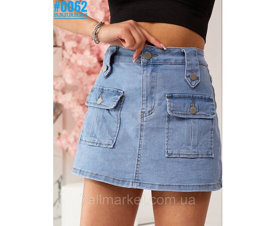 Фотография Женские джинсовые шорты-юбка размерный ряд 25,26,27,28,29,30 "PARTNERS" недорого от прямого поставщика, изображение 3