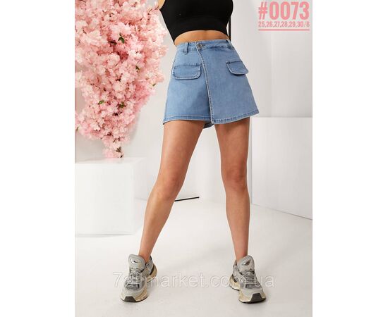 Фотография Женские джинсовые шорты-юбка размерный ряд 25,26,27,28,29,30 "PARTNERS" недорого от прямого поставщика, изображение 2