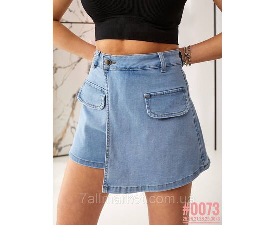 Фотография Женские джинсовые шорты-юбка размерный ряд 25,26,27,28,29,30 "PARTNERS" недорого от прямого поставщика, изображение 3
