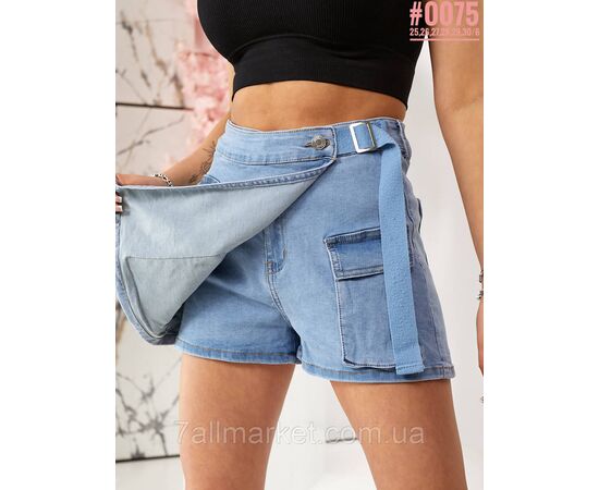 Фотография Женские джинсовые шорты-юбка размерный ряд 25,26,27,28,29,30 "PARTNERS" недорого от прямого поставщика, изображение 4