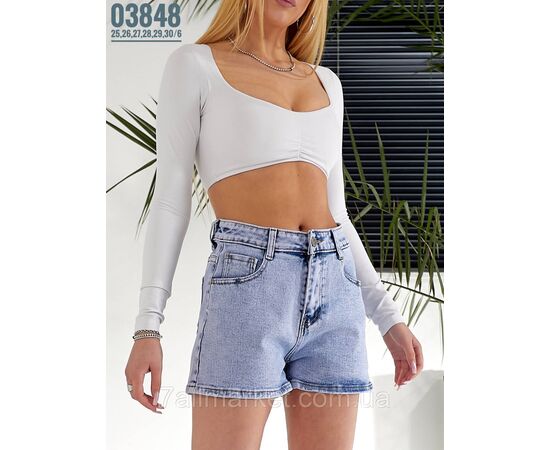 Фотография Стрейчевые джинсовые шорты размерный ряд 25,26,27,28,29,30 "PARTNERS" недорого от прямого поставщика, изображение 3