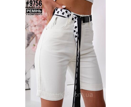 Фотография Белые женские джинсовые шорты №9756 "PARTNERS" недорого от прямого поставщика, изображение 4