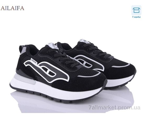 Кросівки жіночі модні Весна/осінь T813-1 black (8 пар р.36-41) "Ailaifa" недорого оптом від прямого постачальника, зображення 2