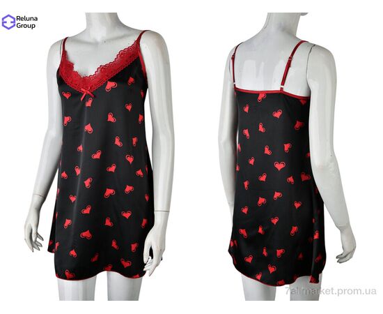 Фотография Ночная рубашка Лето 70283 black (5 шт. р.сетка M-3XL) "Reluna Group" недорого оптом от прямого поставщика, изображение 3