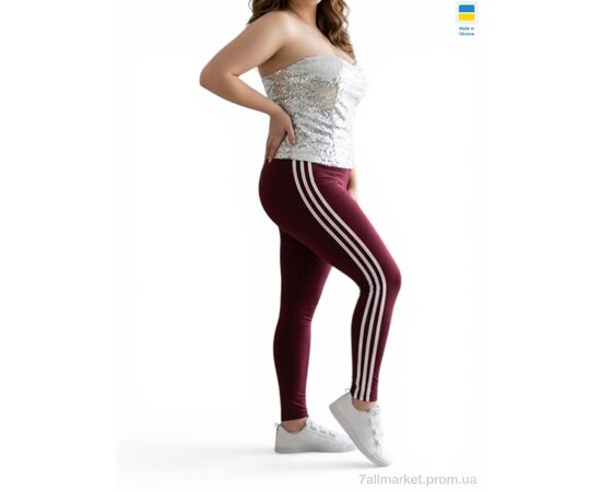 Фотография Лосинсы женские Весна/осень 50253 бордовий (4 шт. р.сетка XL-4XL) "Sport style" недорого оптом от прямого поставщика, изображение 2