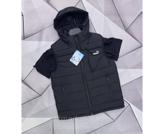 Жилетка чоловіча плащівка, стьобана PUMA р-ри 48-56 (3кв) "MACCALI" недорого від прямого постачальника, зображення 2