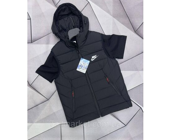 Жилетка чоловіча плащівка, стьобана NIKE р-ри 48-56 (3кв) "MACCALI" недорого від прямого постачальника, зображення 3
