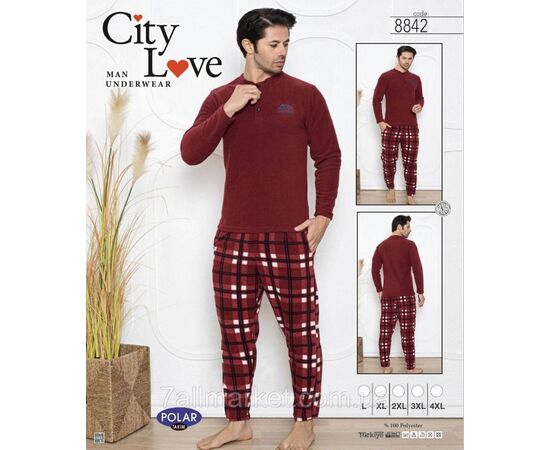 Фотография Пижама 2-ка мужская флисовая размеры L-4XL  "MODY" недорого от прямого поставщика, изображение 2